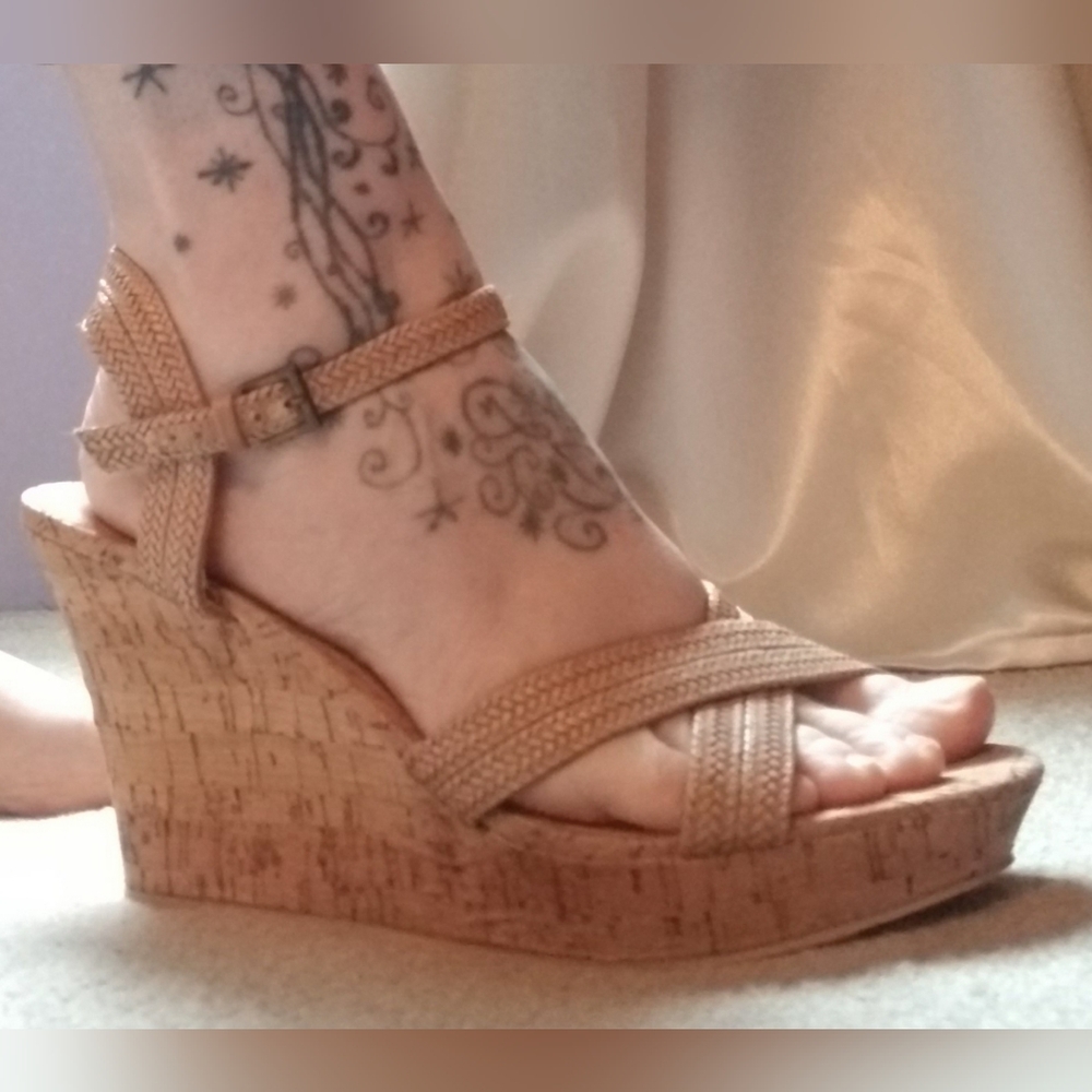 J Crew cork wedge sandals